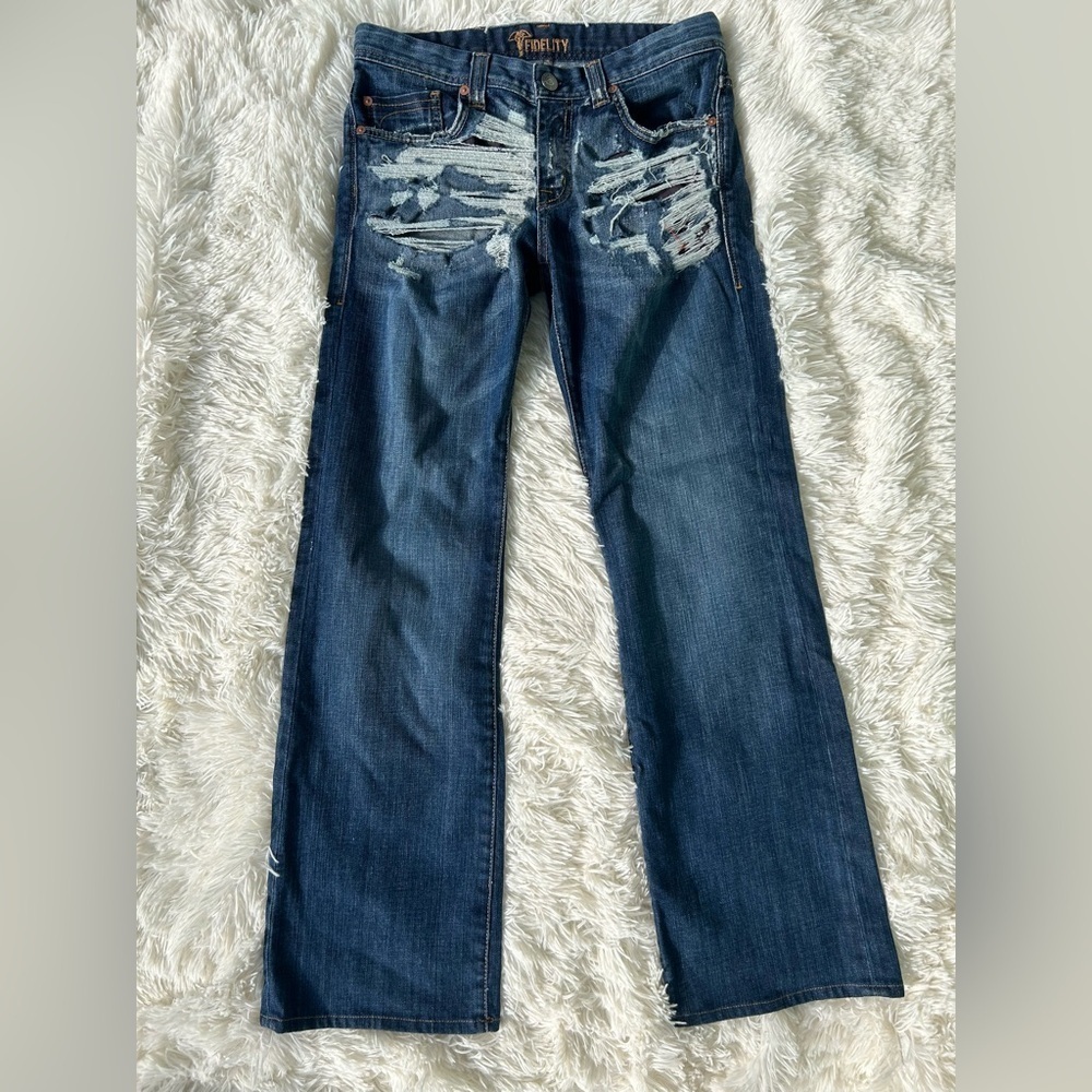 Fidelity denim men’s distressed charger jeans size 31